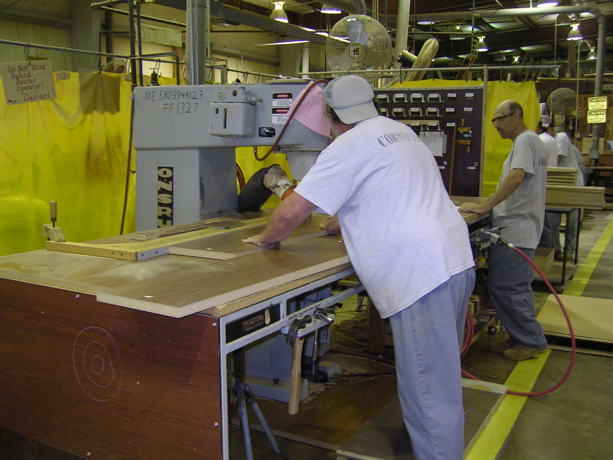Woodshop with table saws